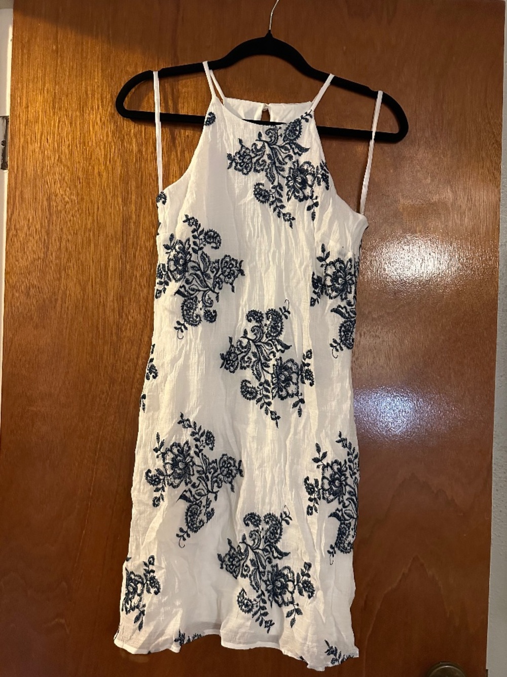 White halter dress